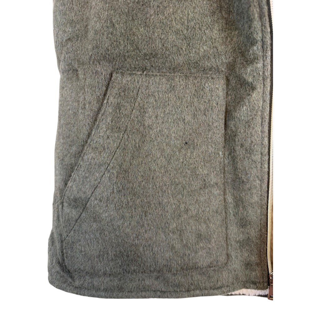 Sanctuary Womens Olive Green Faux Shearling Lined Zip Up Vest Small - Picture 5 of 10